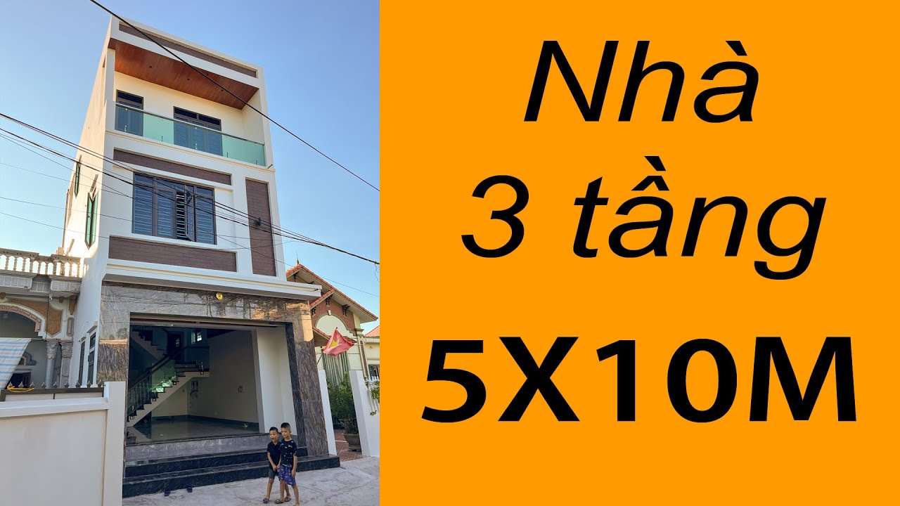 Nhà đẹp 3 tầng 5x10m 3 phòng ngủ tối ưu công năng sử dụng