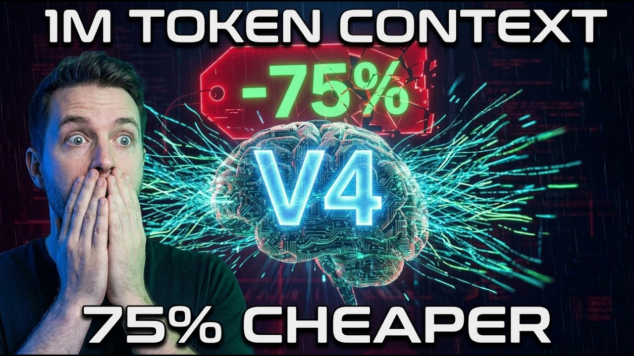Deep Seek V4: 1 Million Token Context & 75% Cheaper &mdash;Price Slash Explained