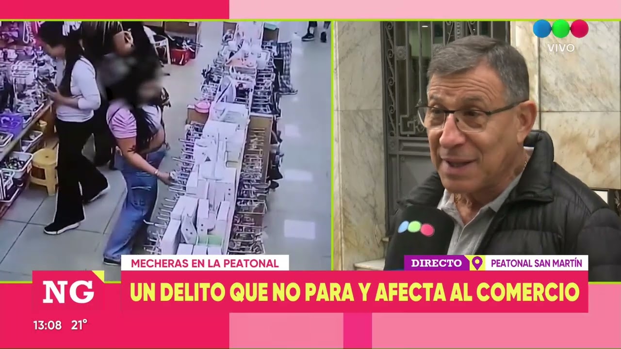 Mecheras en la peatonal: un delito que no para y afecta al comercio santafesino