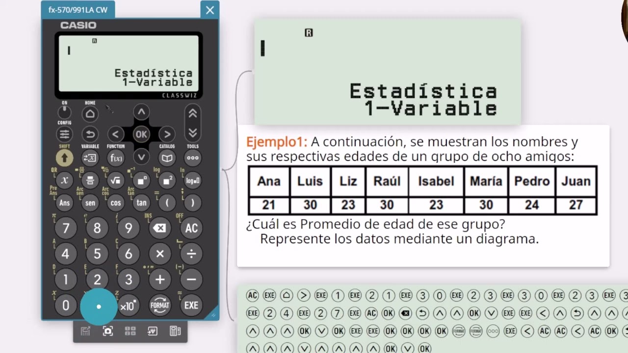 Calcular Media, Varianza y Desviación Estándar con calculadora CASIO fx-991LA CW | Parte 12