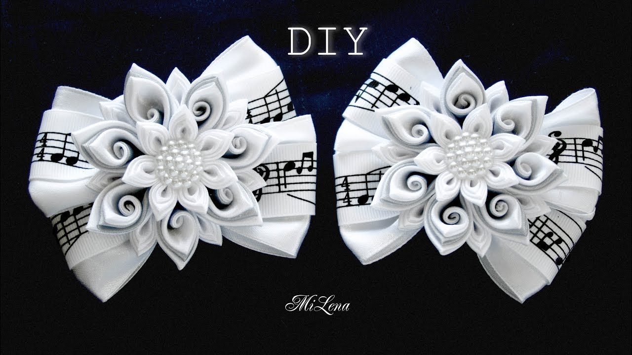 РЕЗИНКИ-БАНТИКИ, МК / DIY KANZASHI SCHOOL BOWS