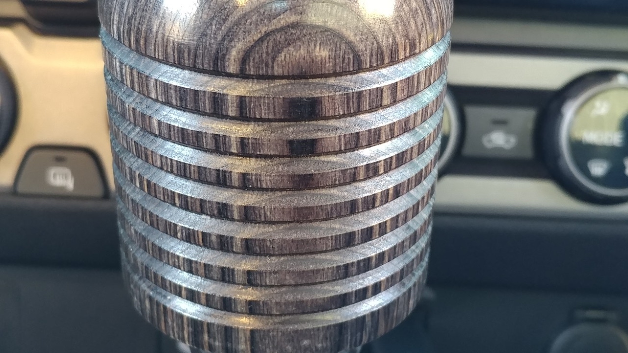 Custom BIG wood shift knob for my 2017 Toyota Tacoma manual transmission