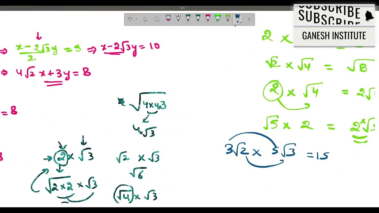 Solving linear equations in two variables having radicals as coefficients