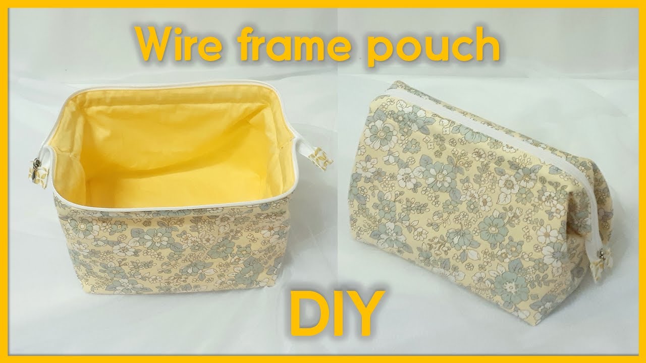 DIY│와이어 프레임 파우치 만들기│미싱 배우기 [입구가 넓어지는]