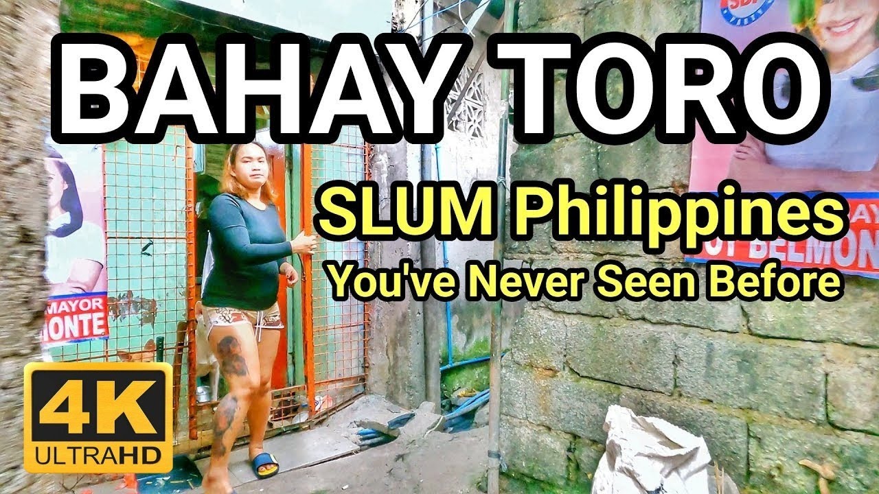 THE REAL LIFE SCENES in BAHAY TORO | WALK at HIDDEN SLUM NARROW ALLEY in BAHAY TORO [4K] 🇵🇭