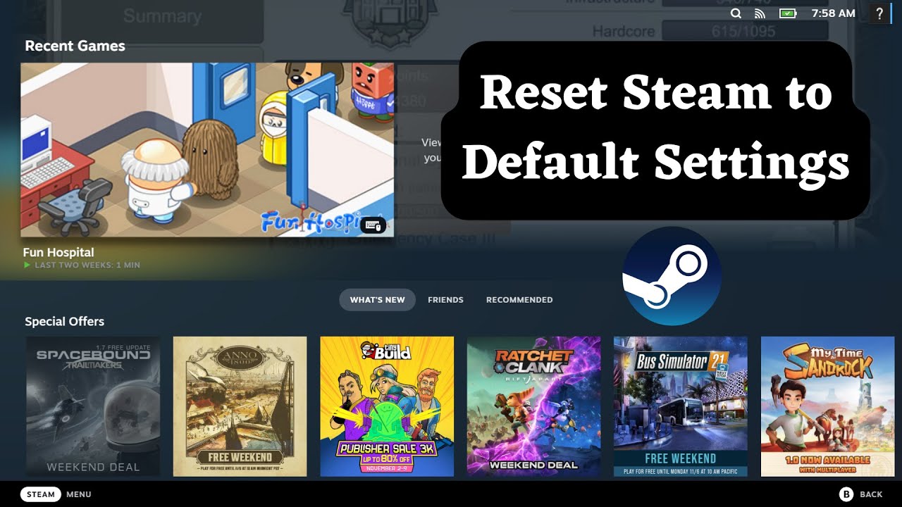 Reset Steam to Default Settings: A Step-by-Step Guide