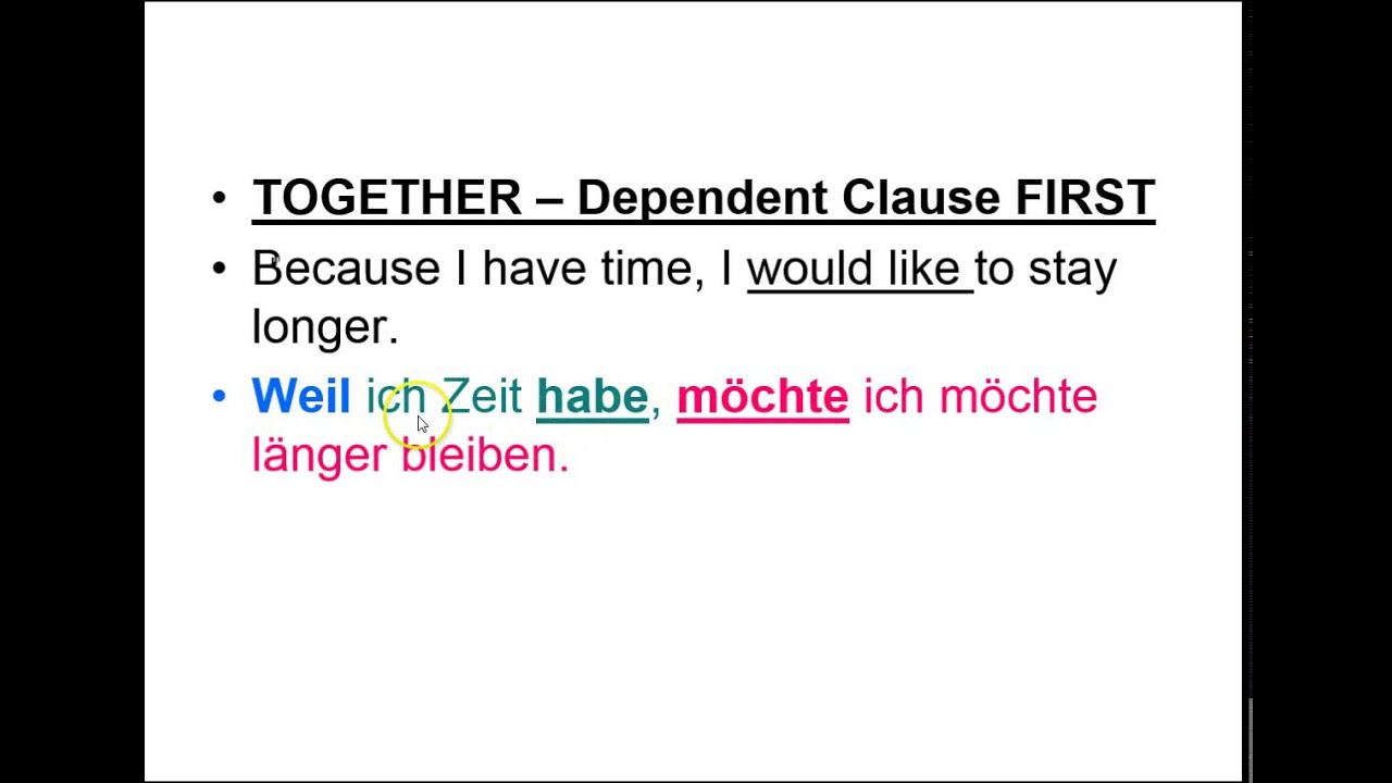 German Grammar: Subordinating Conjunctions