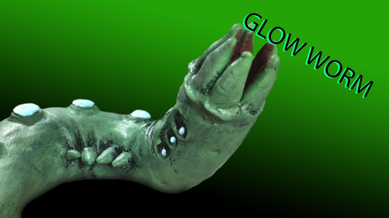 Making up my own creature, the Glow Worm, and it glows in the dark.