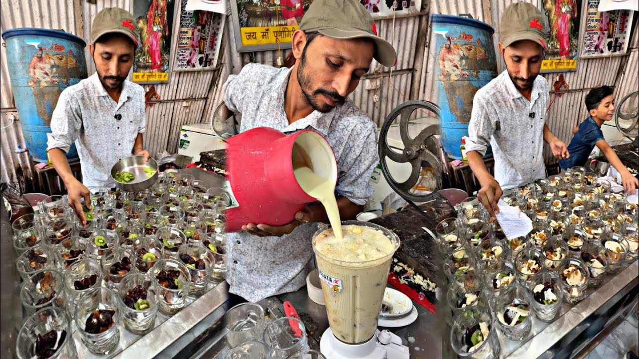 फिरोजाबाद का Crorepati पंचमेवा Dry Fruit Shake😱 || Firozabad Famous Shake wala ||