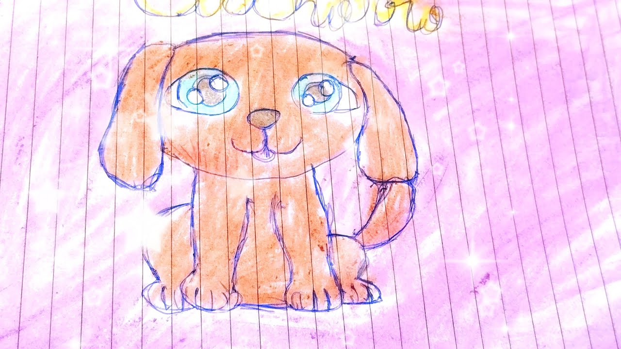 Desenhando um cachorro 🐕🌈✨🩷