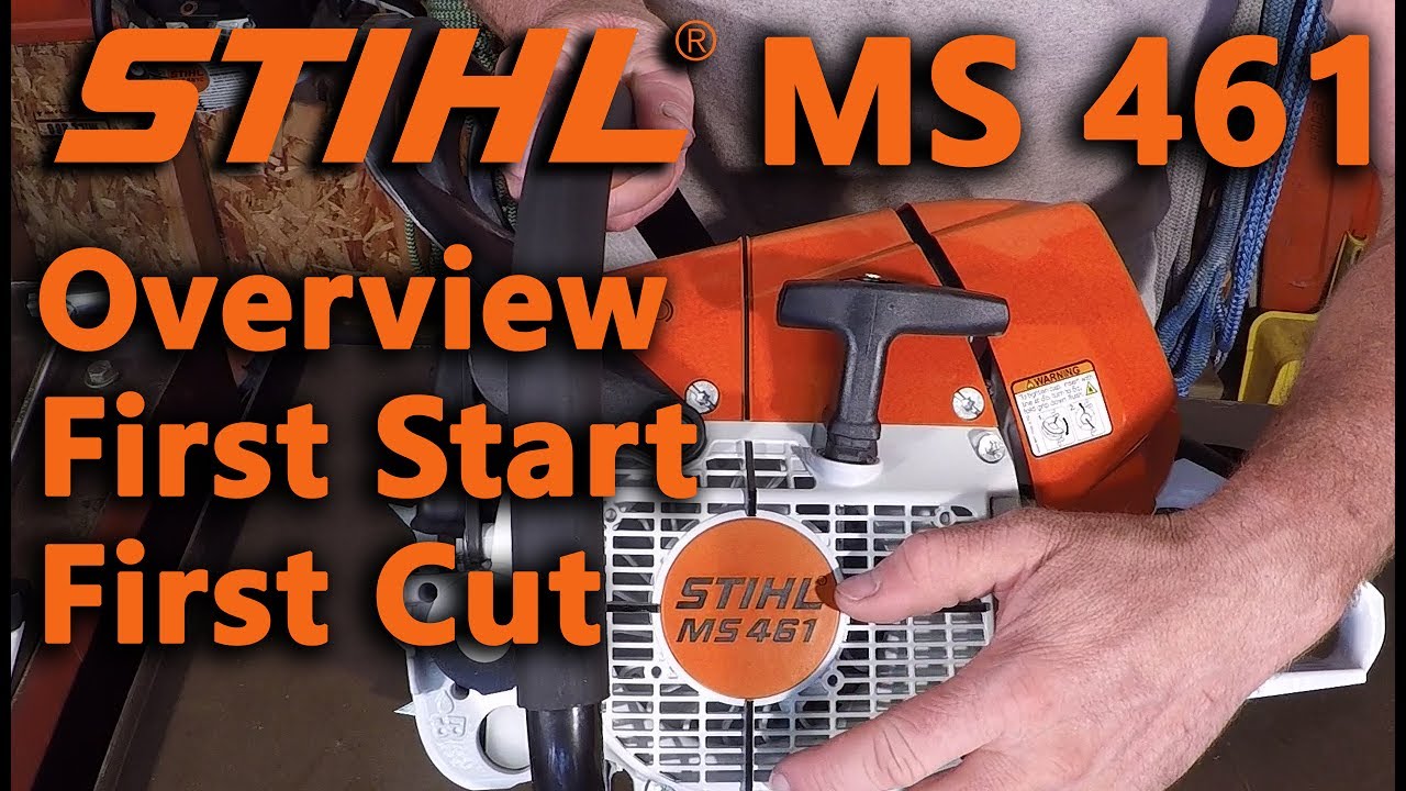 Stihl MS 461: Обзор/Первый запуск/Первый срез