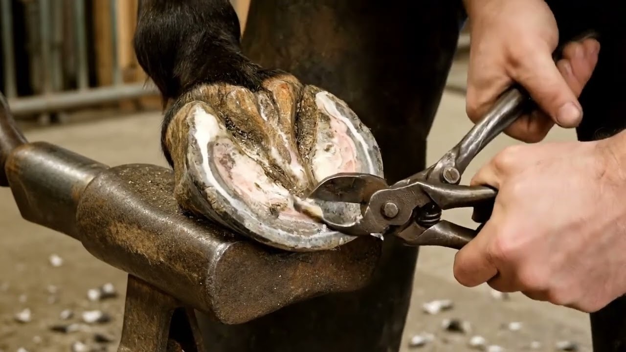 🌧️ Fix small hoof cracks after a ride 🌬️ #RidingLife #SummerCare #HorseCare