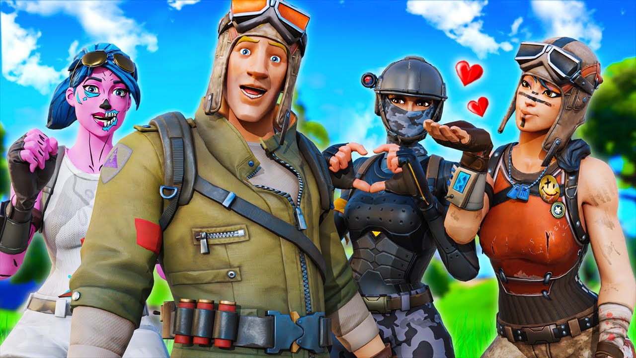 Ich treffe 3 MÄDCHEN als NOSKIN und Sie schenken mir einen SKIN und das passierte ...