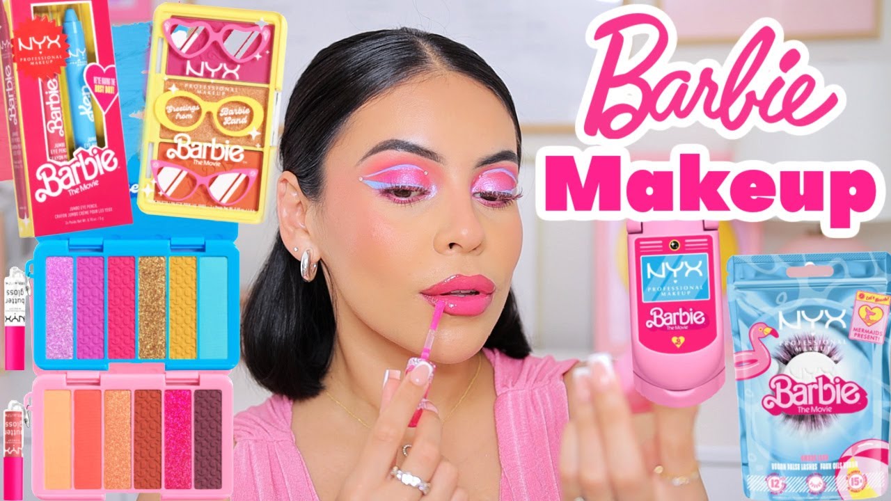 Barbie Makeup Get Ready With Me 💖 NYX x Barbie Collection 🛼