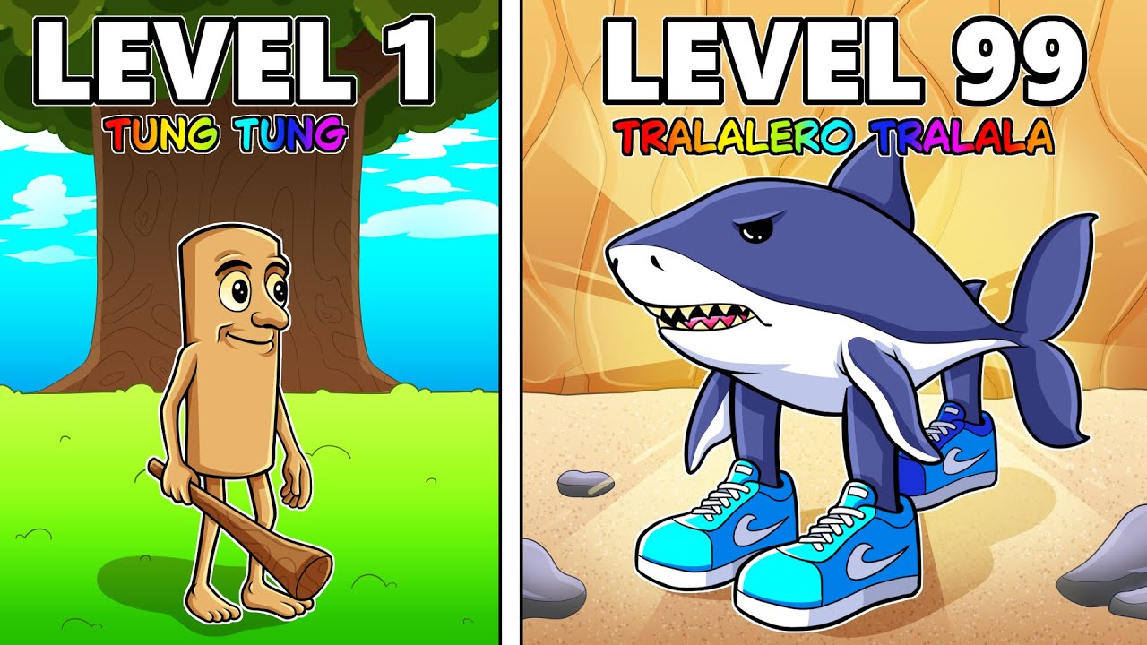 Eu EVOLUI os BRAINROT até o LEVEL MÁXIMO!