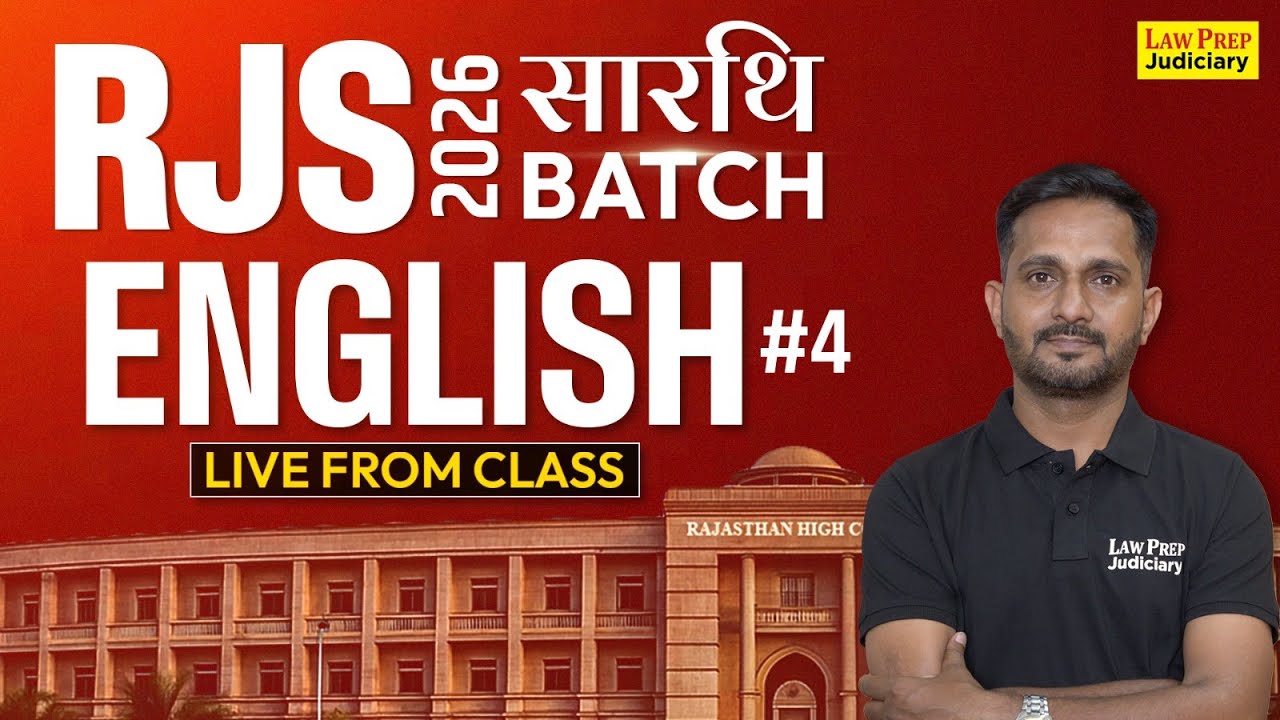 English | #4 | RJS 2026 | English Lectures for RJS 2026 | English Grammar Classes | By Somendra Sir