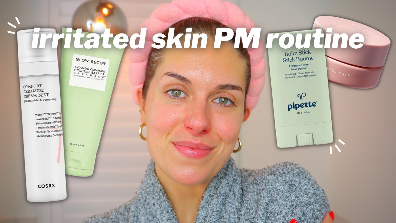 THE BEST SENSITIVE SKINCARE EVENING ROUTINE // hydrating + strengthening the skin barrier 💪🏼🧴