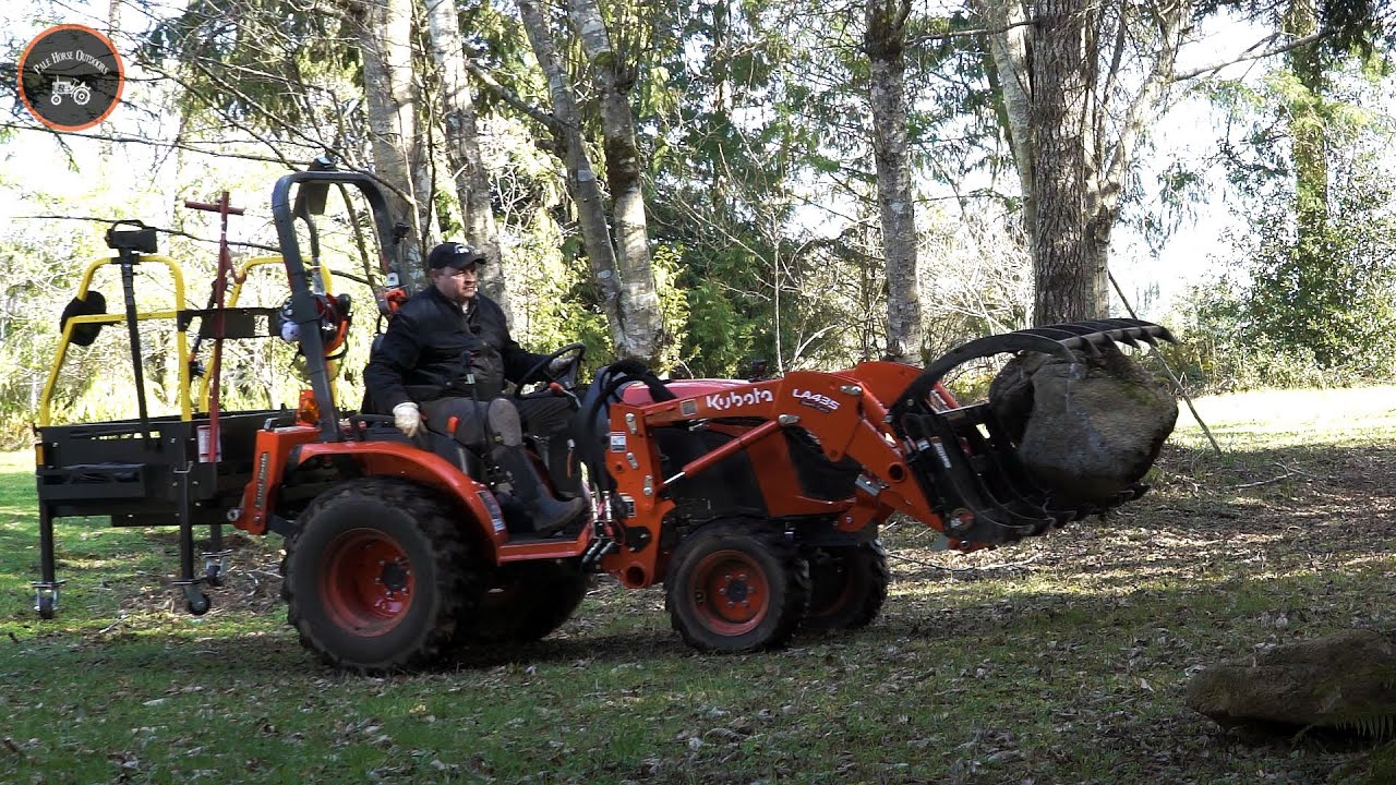 Grapple Tips for Moving Rocks | Kubota Compact Tractor | Creating a Rock Garden