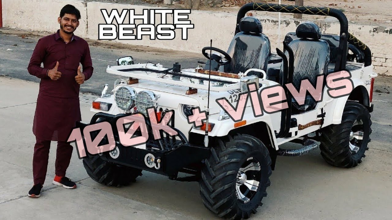 SUPER MODIFIED JEEP...WHITE BEAST...JAIN MOTORS (8199061161)