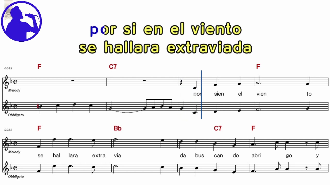 Trio Los Panchos - La golondrina karaoke version sheet music for players,chorus added(Ye karaoke)