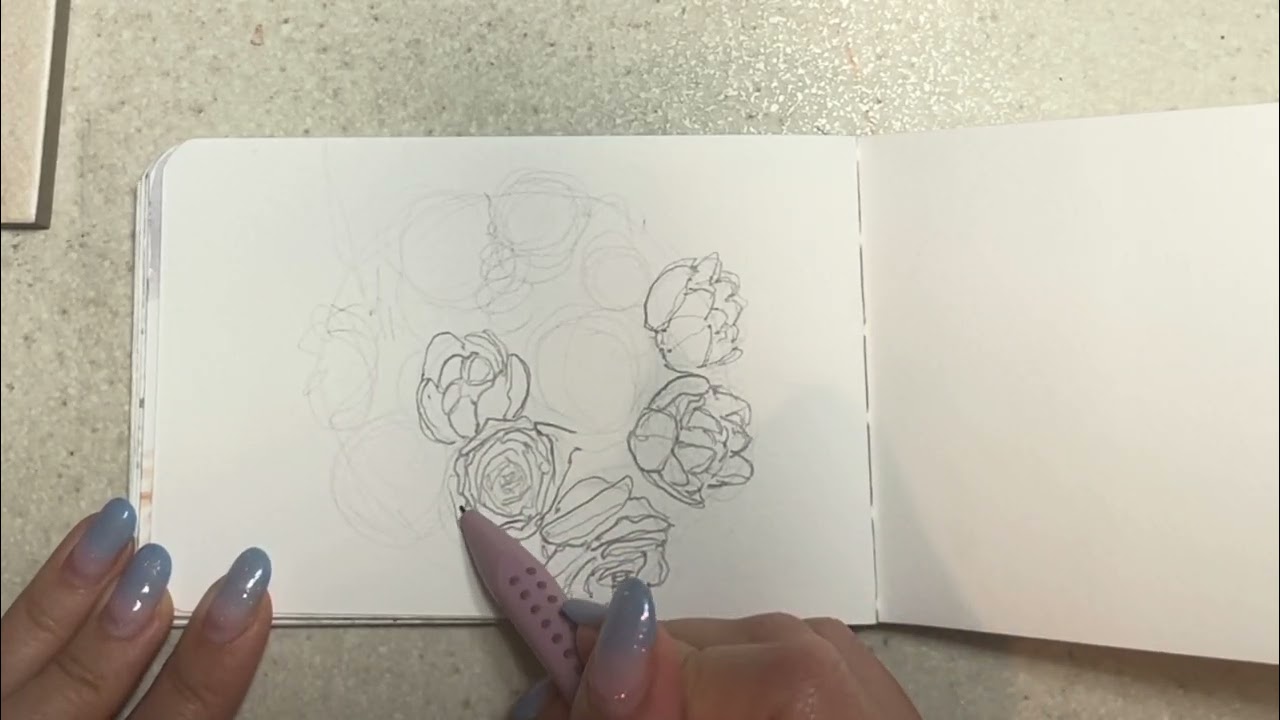 Cure your brain rot with me | Valentine’s Day bouquet croquis | Quiet ASMR
