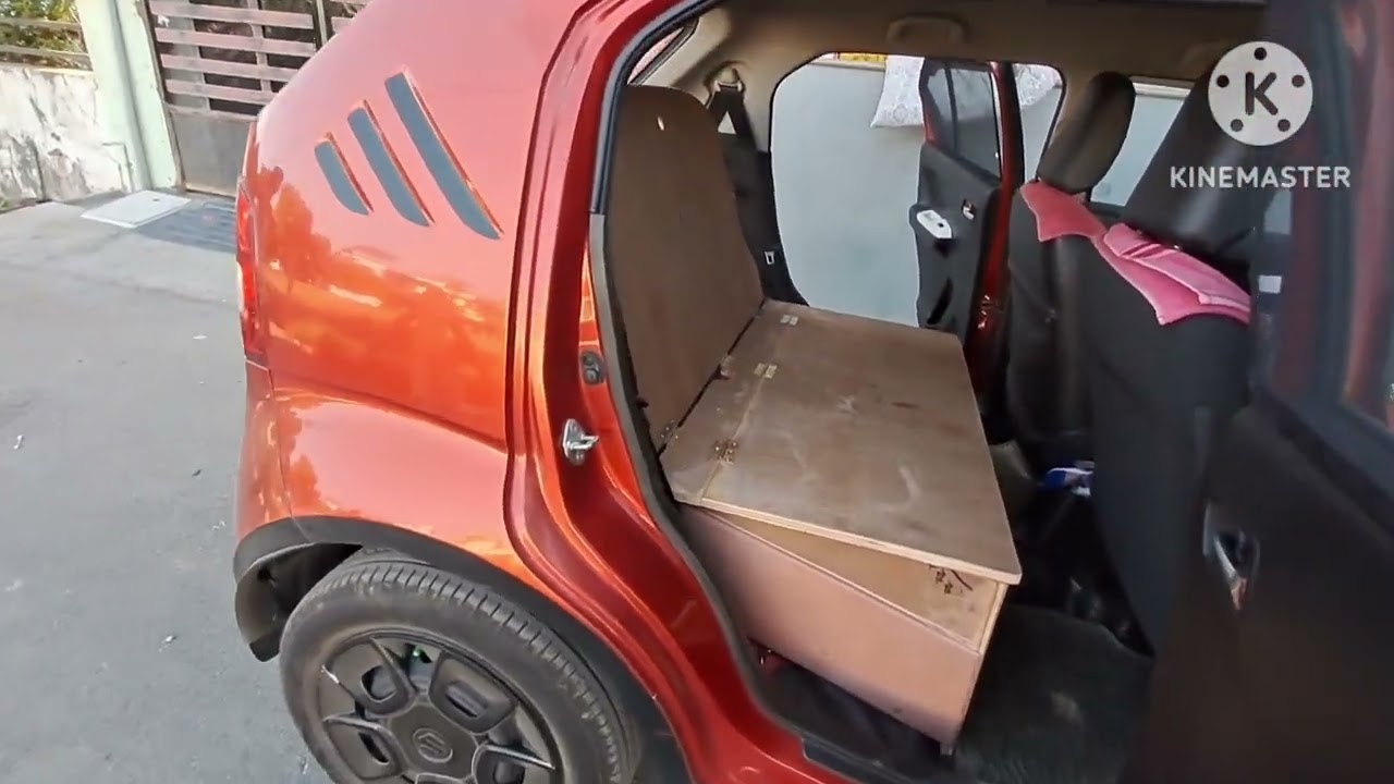 How we converted our backseat of car into the bed, Ignis, Ignis backseat,  bed in hatchback car,