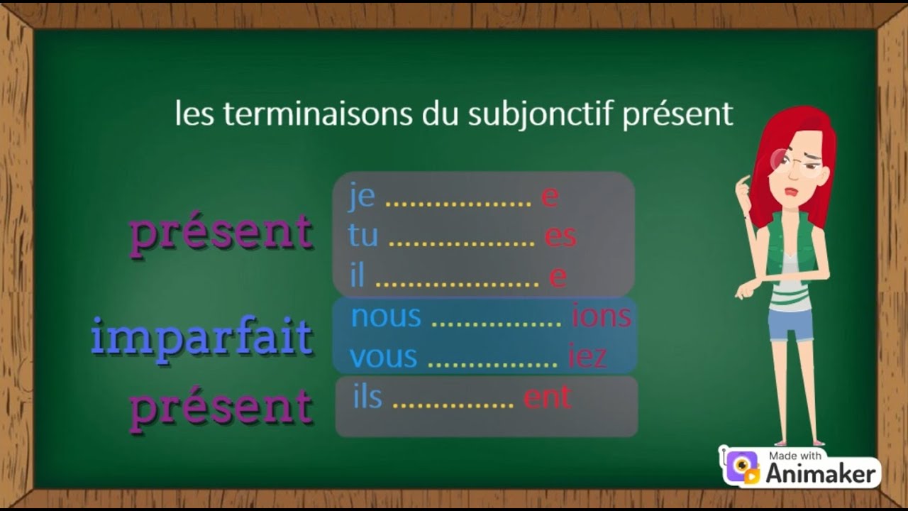 19 : les verbes du 1er  groupe au subjonctif présent. conjugaison comme jamais, leçon et exercice,