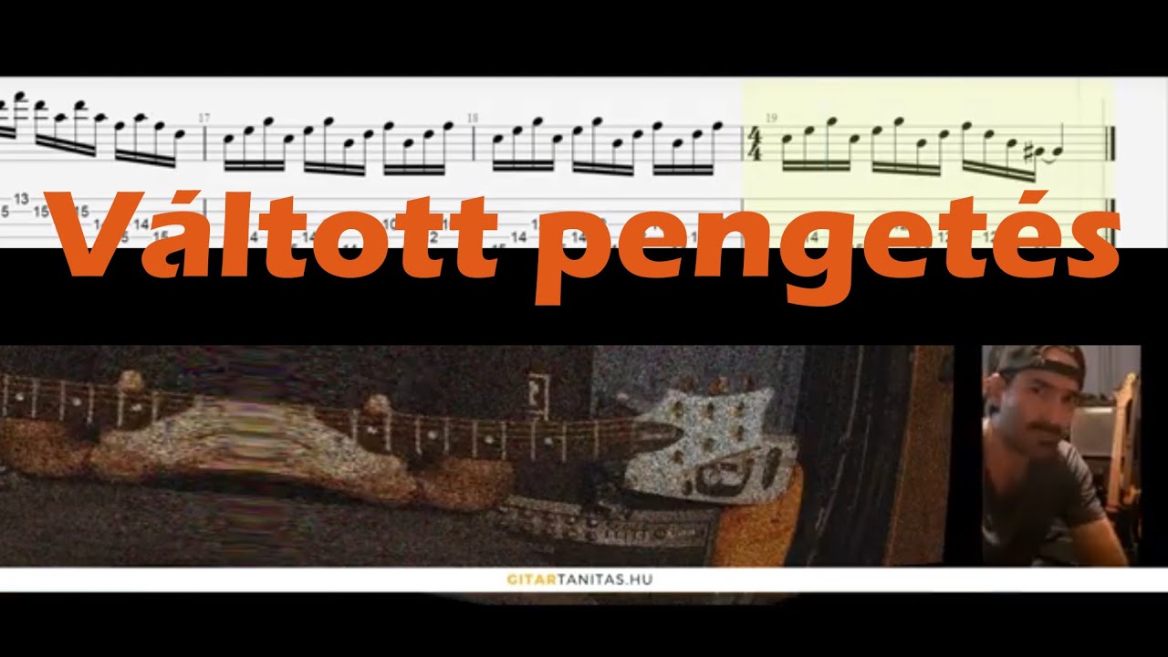 Váltott pengetés gyakorlat - HALADÓKNAK!