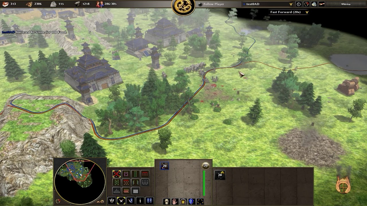 0AD MOD Terra Magna map: Cantabrian Highlands - Chinese VS Persians AI Very Hard