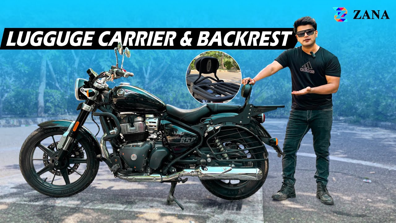 Zana Luggage Carrier & Backrest Combo for  Meteor 650😍 Super Meteor 650 Top Rack Touring Accessories