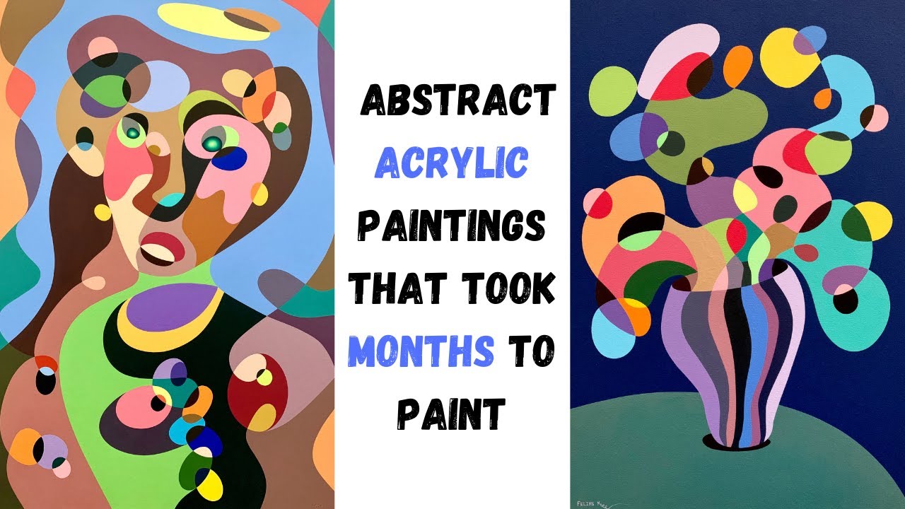 Months of Work-Abstract Acrylic Painting Series in 14 Minutes