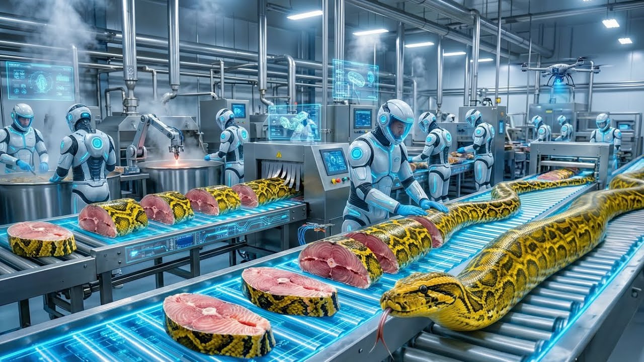 Inside the Python Meat Factory: The Incredible Hidden Processing Line 