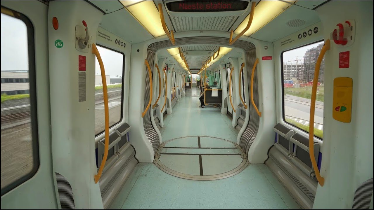 Denmark, Copenhagen, Metro ride from Ørestad to Vestamager, 1X elevator