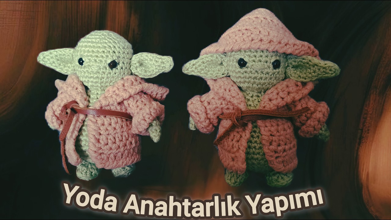 Yoda Anahtarlık Yapımı Amigurumi Part 1 ( Yoda Keychain Making Amigurumi , crochet )