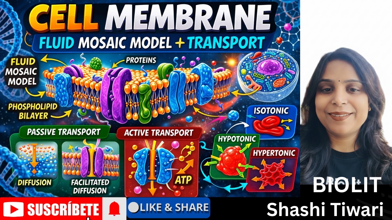 Cell Membrane Complete Explanation | CLASS 11 & NEET Biology 🧫