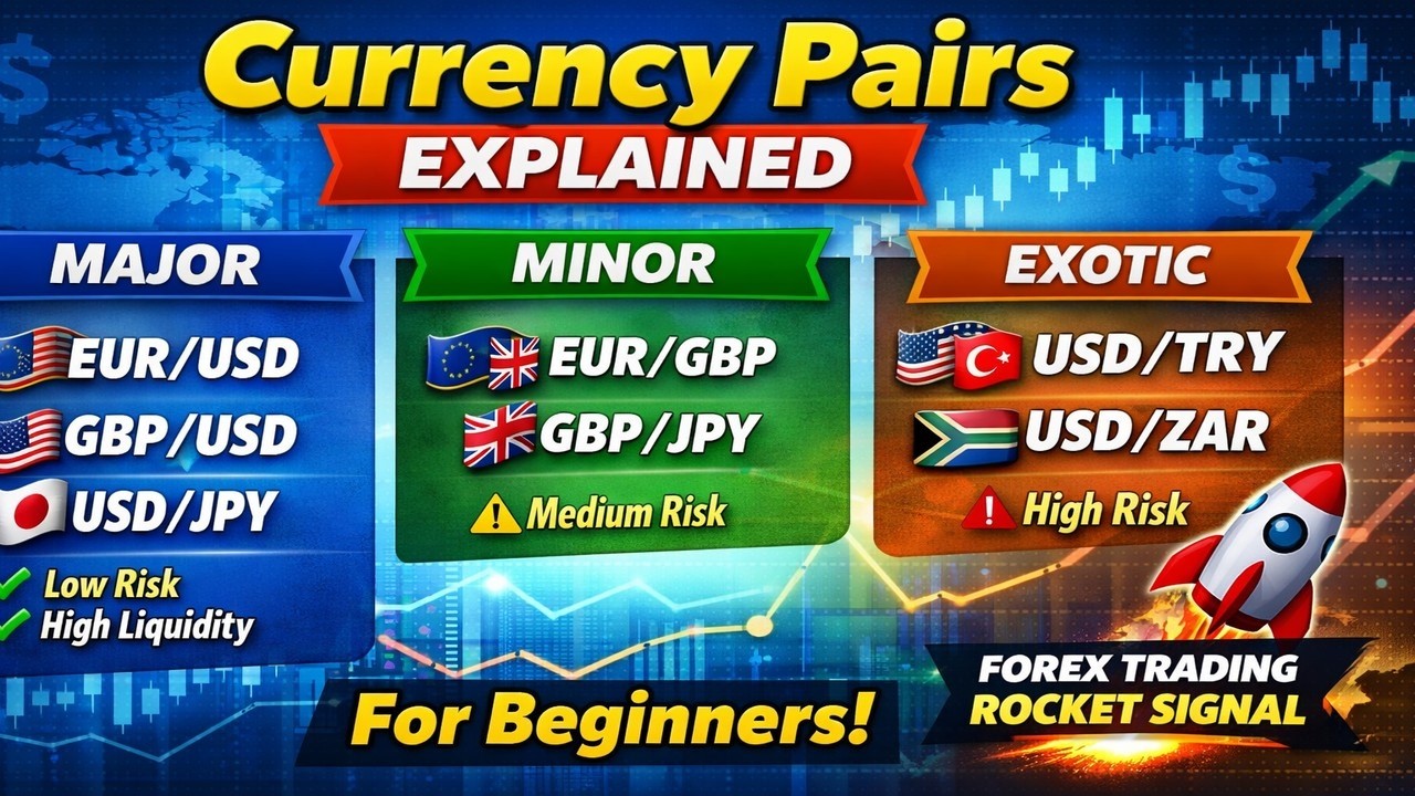 Currency Pairs Explained | Major, Minor & Exotic Pairs for Beginners (Forex Trading Rocket 🚀 Signal)