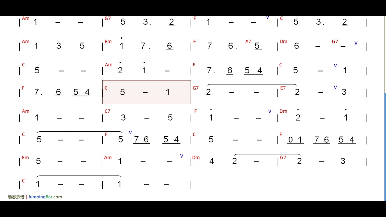 Moon River - Backing track/key C/Active Score/月亮河 伴奏C调