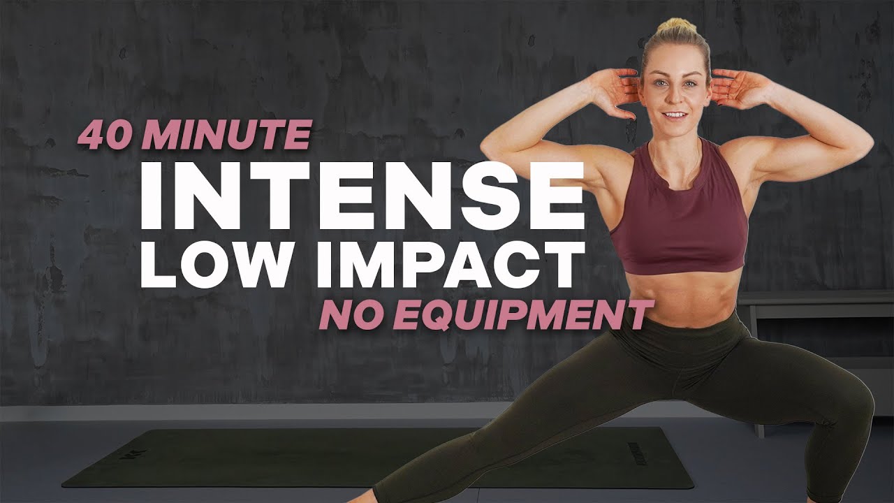 40 MIN Low Impact | No Equipment | No Jumping | No Repeat | INTENSE FULL BODY | Sweaty @ home