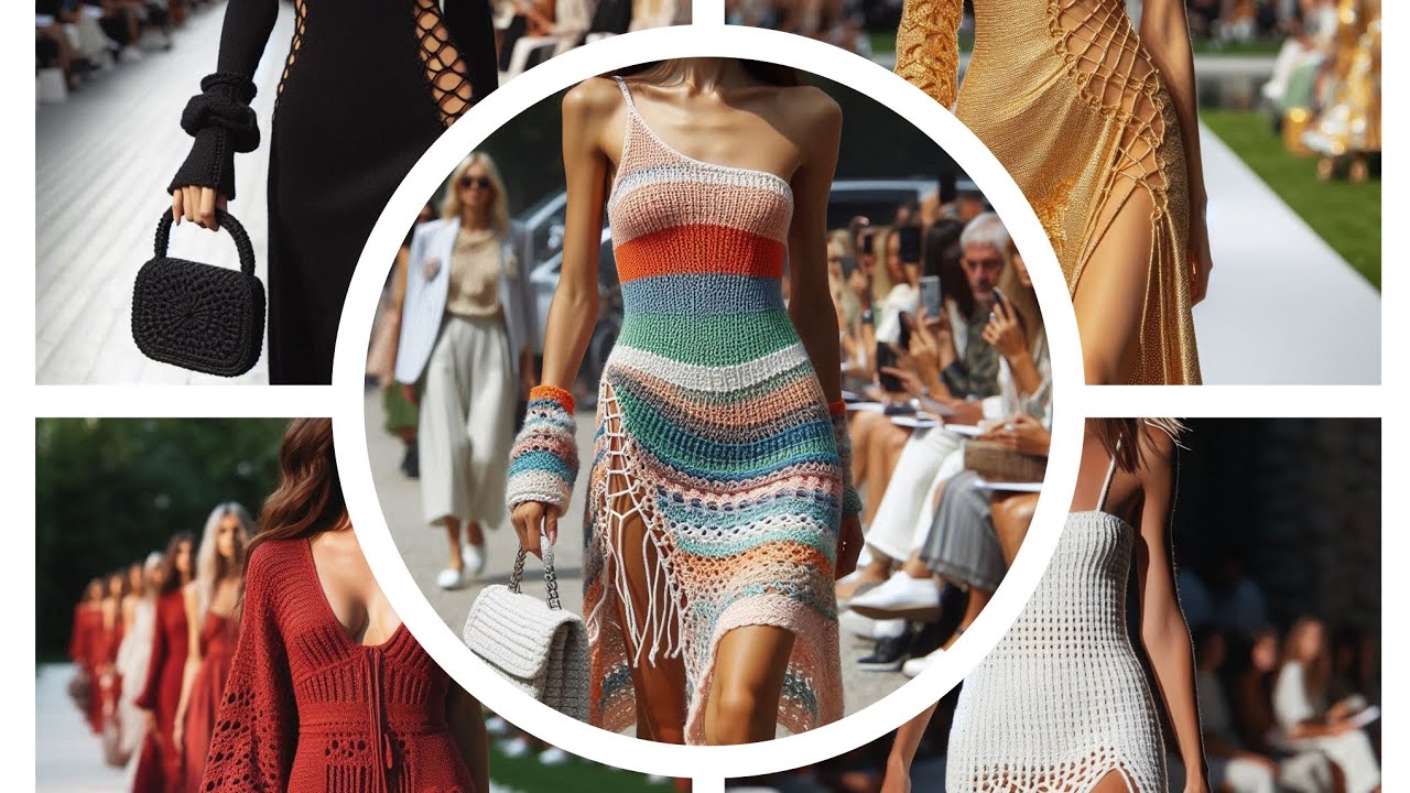 Single sleeve crochet dresses💫💫💫#fashion #trending #keşfet #crochet #artificial #trend #newvideo