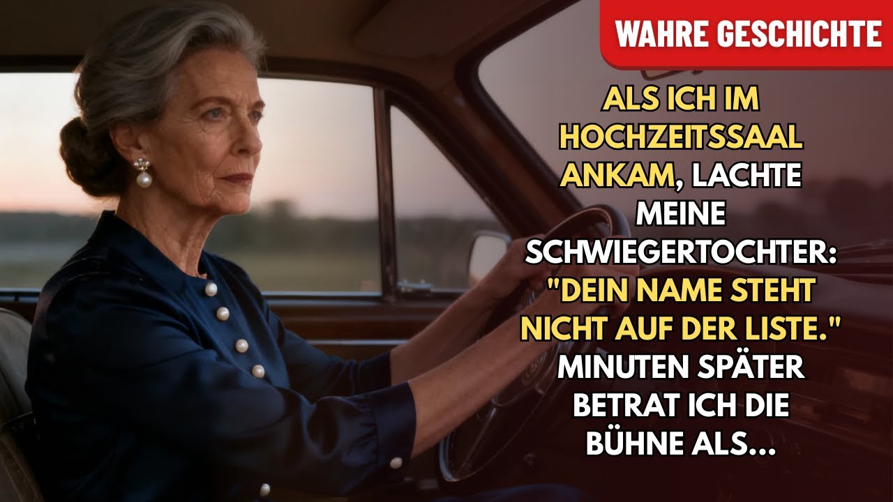 Als ich im Hochzeitssaal ankam, lachte meine Schwiegertochter: „Du stehst nicht auf der Liste!“