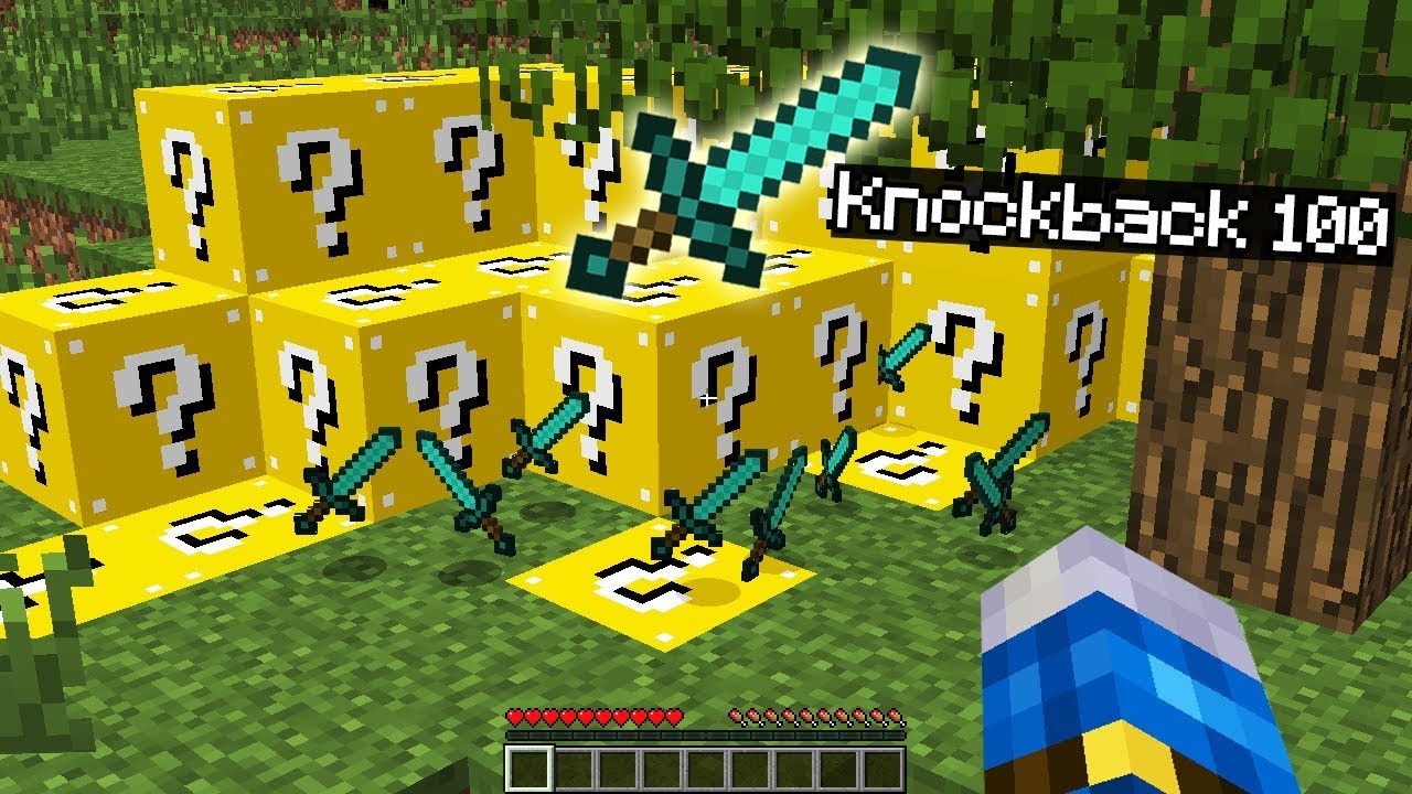 SABIE CU KNOCKBACK INFINIT DINTR-UN LUCKY BLOCK - Minecraft Lucky Islands