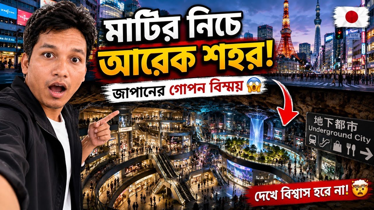 Underground City in Japan| Japanese Technology | japan vlog bengali | Tokyo|  Kobe City
