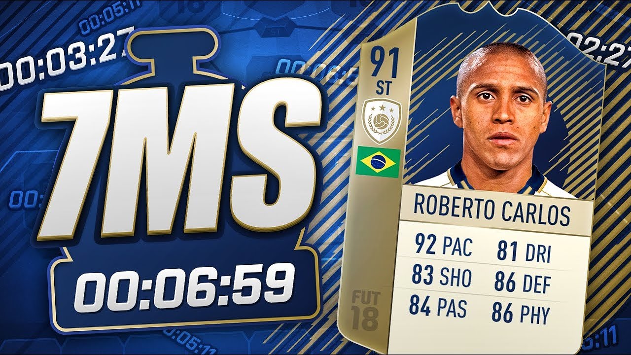 PRIME ROBERTO CARLOS IS THE BEST STRIKER ON FIFA!?!! Fifa 18 7 Minute Squads