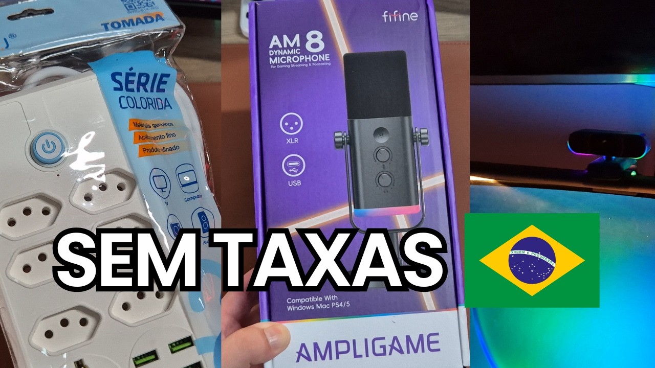 MEGA UNBOXING ALIEXPRESS NACIONAL! PRODUTOS SEM TAXA QUE VALEM A PENA!  FIFINE AM8 E COIBEU