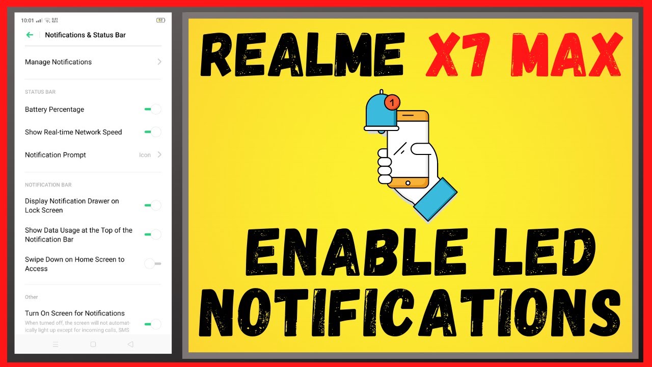 Realme X7 Max,x7 max 5g :Call & Notification flash light Blink | Flash on incoming calls