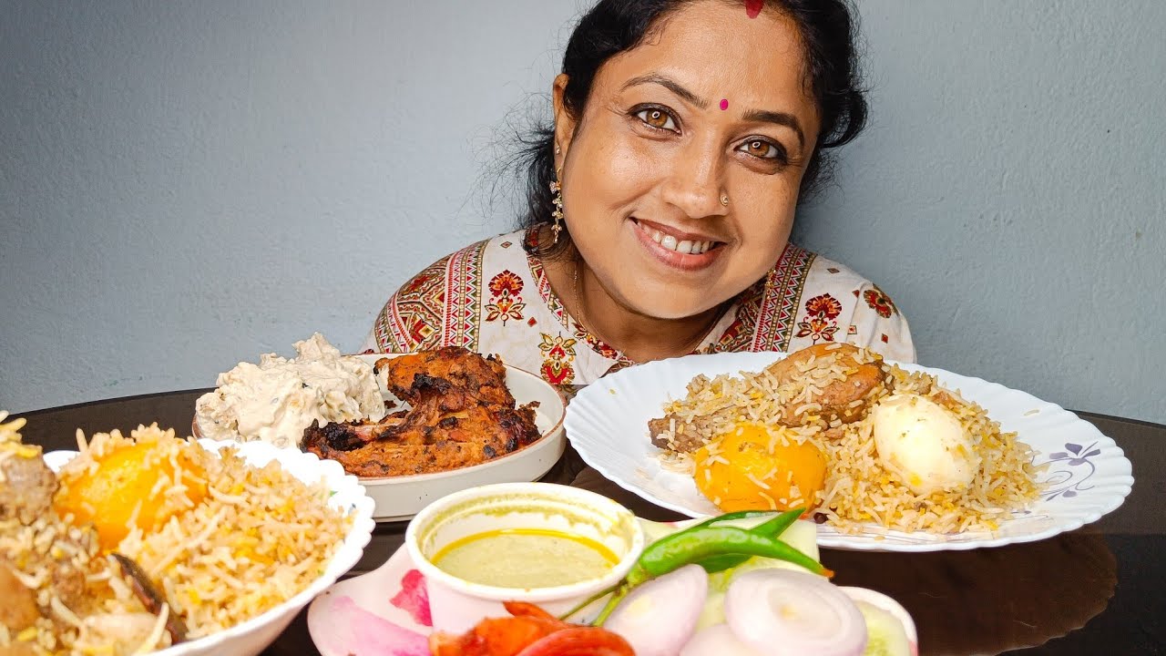 Eating Show II Chicken Biryani, Chicken malai Tikka and  Chicken Tandoori 🔥🔥