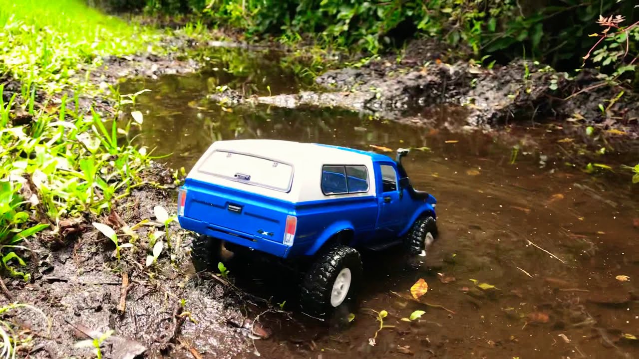 Muddy water wpl c24, waterproof 4x4 off-road RC