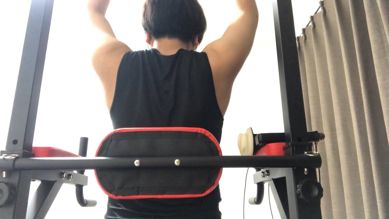 【ASMR】懸垂してる人の心臓と呼吸の音を聴け　listen to Heartbeat and Breathing while doing a chin-up
