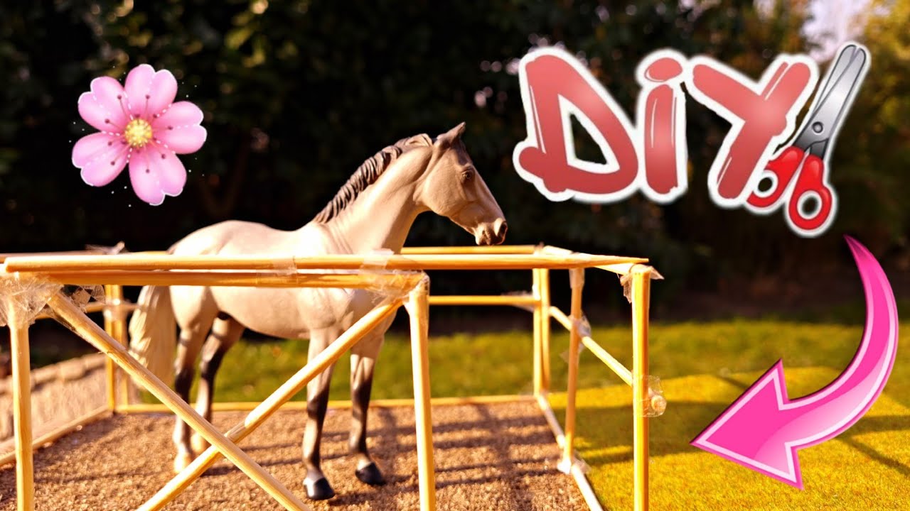 Schleich DIY Koppel , Box , Stall selbst machen😍Einfach🌸Für alle Pferde, Tiere✨️