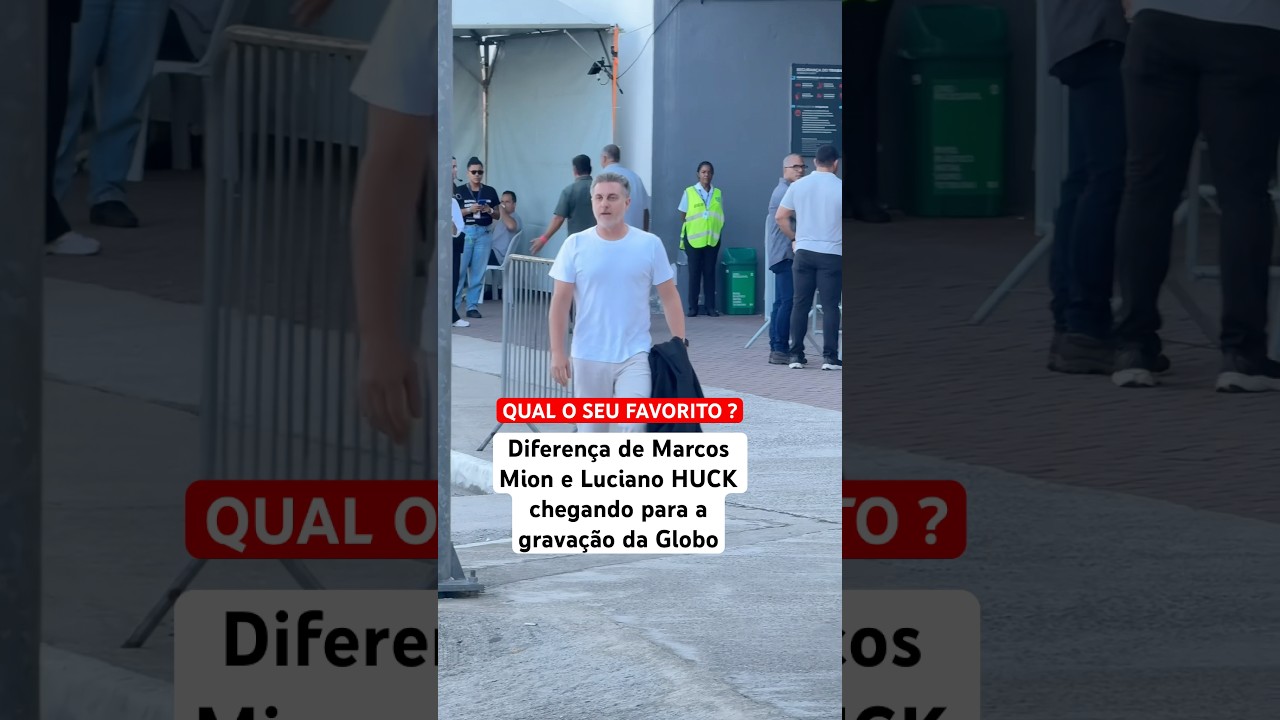 Diferen&ccedil;a de Marcos Mion e Luciano HUCK chegando para a grava&ccedil;&atilde;o da Globo. #lucianohuck #marcosmion